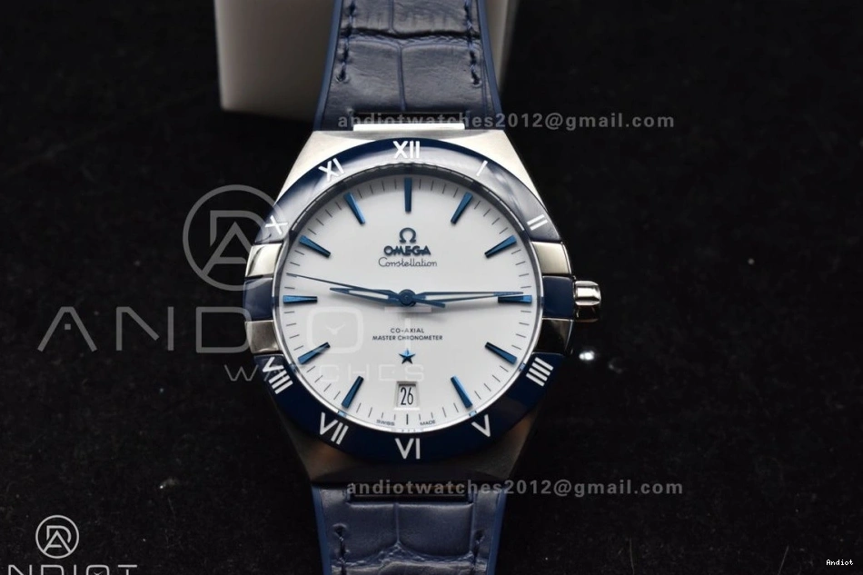 Gummy Blue VSF Best A8900 Constellation Blue White Edition 1:1 Strap Ceramic Super Clone on Dial SS 0517